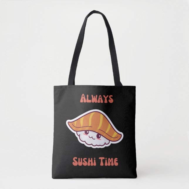 Alltid Sushi Time Kawaii Sushi till säcken Tygkasse (Framsida)