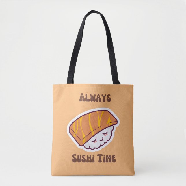 Alltid Sushi Time Kawaii Sushi till säcken Tygkasse (Framsida)