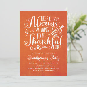 Alltid tacksam Inbjudan till Linen-Thanksgiving