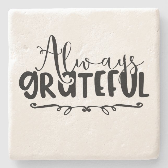 alltid tacksam - typografi stenunderlägg (Framsidan)