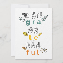 Alltid tacksamt teckenspråk julkort