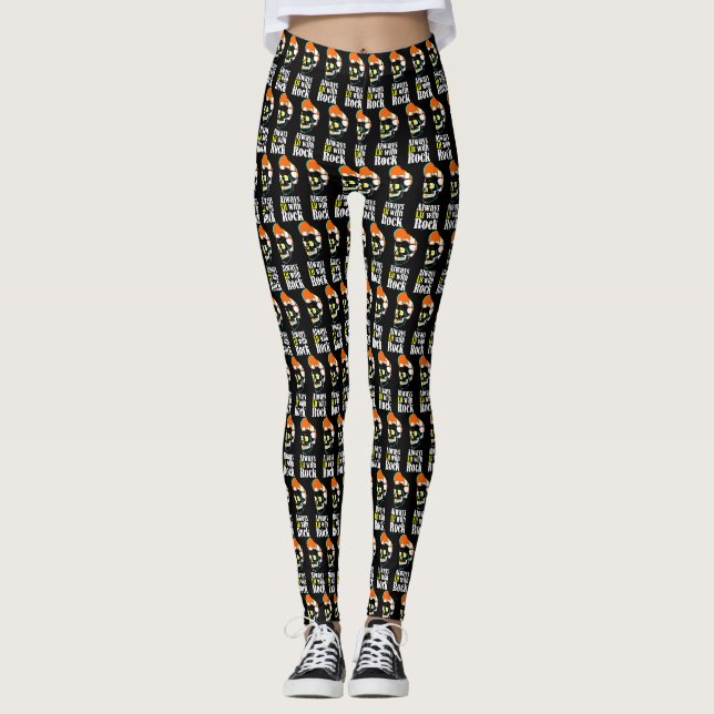 Alltid tänd med sten leggings (Framsida)