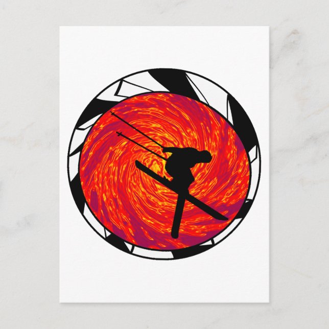 ALLTID TÄNKA SKIING VYKORT (Framsida)