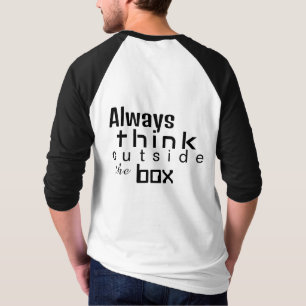 Alltid Tänka utanför lådan - 3/4 Sleeve Reglan T Shirt