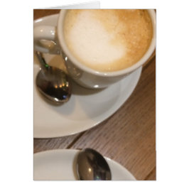 Alltid tid för en kaffeförsändelse hälsningskort