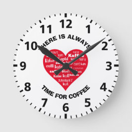 Alltid tid för kaffe rund klocka