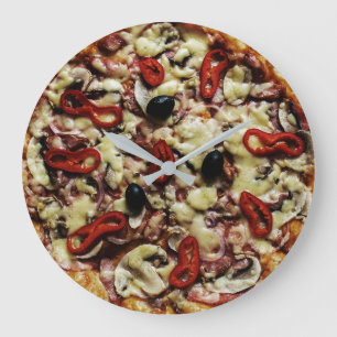 Alltid tid tid för Pizza-Roligtens runda Stor Klocka