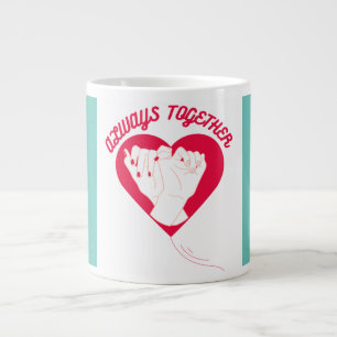 Alltid tillsammans med Kärlek Jumbo Mugg