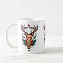 Alltid tillsammans med Stag- och vixen-tatuering s Kaffemugg