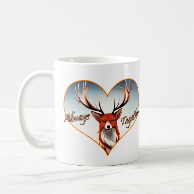Alltid tillsammans Vixen och Stag Kaffemugg (Vänster)