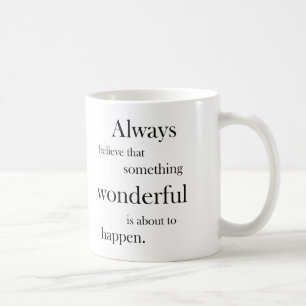 Alltid tro är något som är underbar, händer muggen kaffemugg