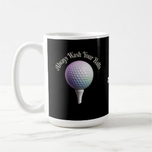 Alltid Tvätta Dina Bollar Roligt Golf Sport Presen Kaffemugg