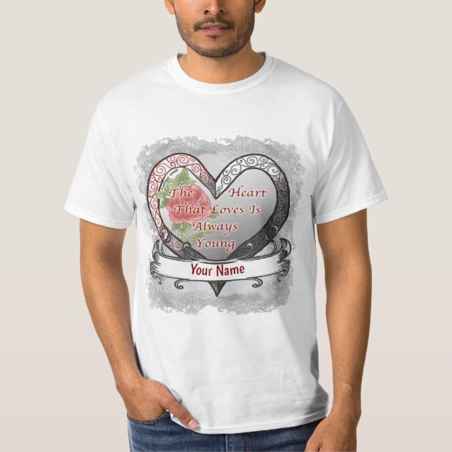 Alltid Ung Silver Heart t-shirt (Framsida)