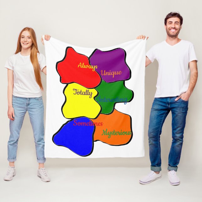 Alltid unik autismisk-reflekterande filé fleecefilt (På plats)