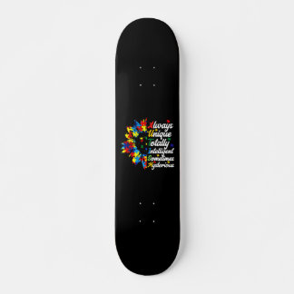 Alltid unik - autismmedvetenhet mini skateboard bräda 18,5 cm