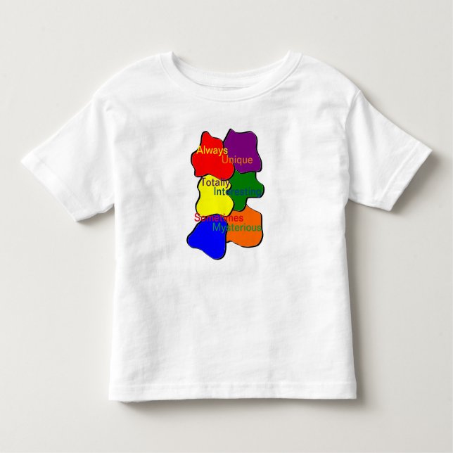 Alltid unik Småbarn-autism T-Shirt (Framsida)