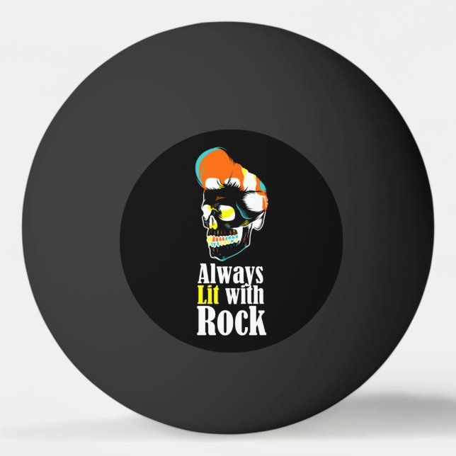 Alltid upplyst med rock pingisboll (Framsidan)
