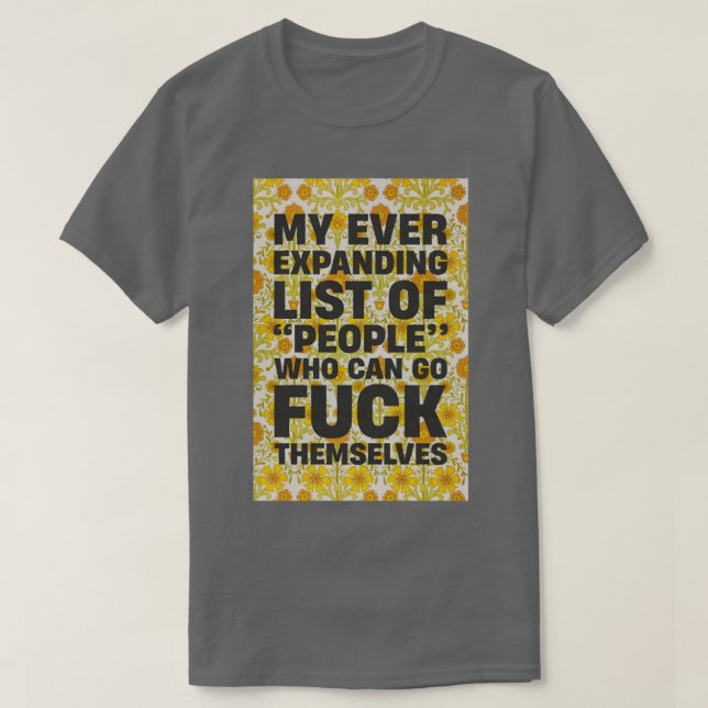 Alltid utökad lista t shirt (Design framsida)
