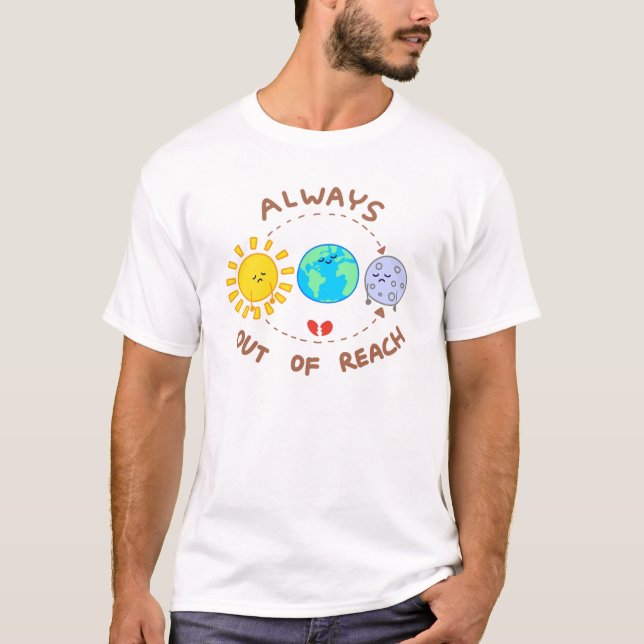 Alltid utom räckhåll - sol och måne t shirt (Framsida)
