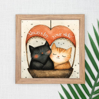 Alltid vid din Mysiga kattbensin Poster