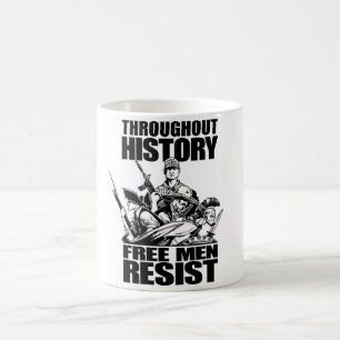 Alltigenomhistoria, fri manar motstår kaffemugg
