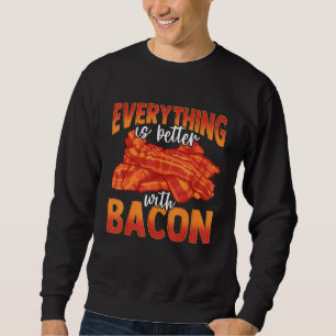 Allting är Bättre Med Bacon Fantastisk Chef Hem Lång Ärmad Tröja