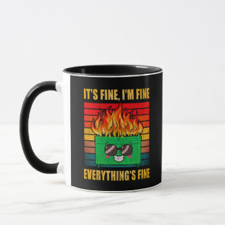 Allting är Bra Dumpster on Fire Mugg