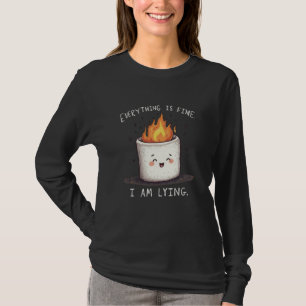 Allting är bra Ljuger Marshmallow Meme T-shirt