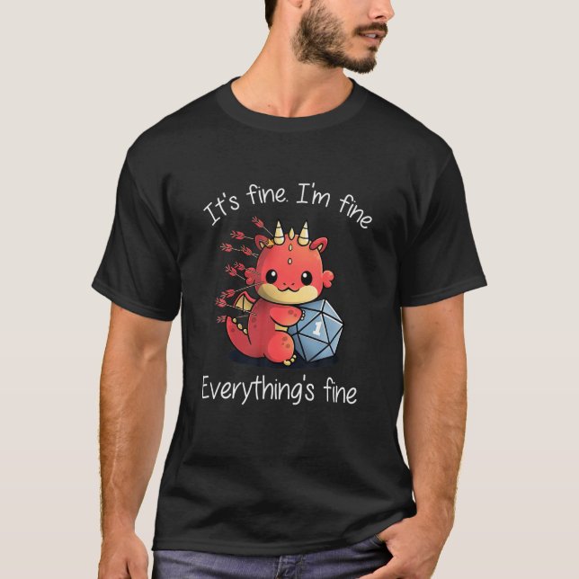 Allting är Bra - RPG Funny Dragon T Shirt (Framsida)
