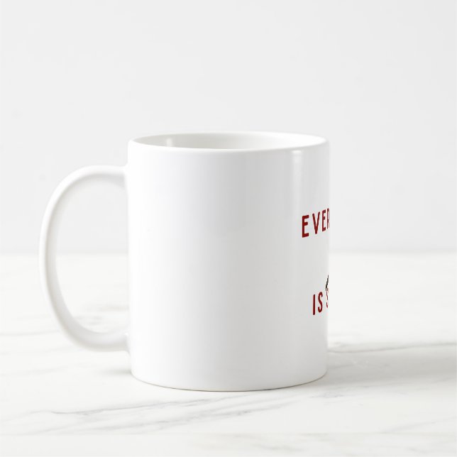 Allting är läskigt modiga lilla fågel kaffemugg (Vänster)