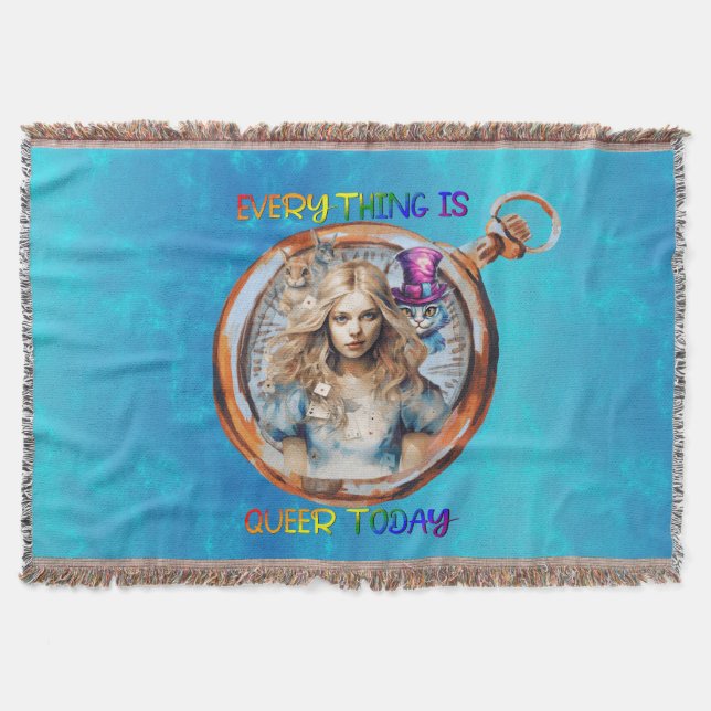 Allting är Queue Today - Alice i Wonderland Filt (Framsidan)