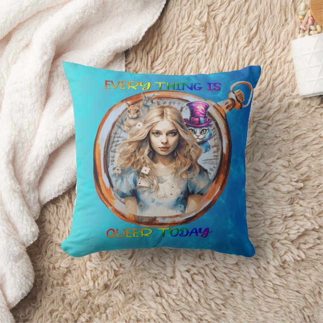Allting är Queue Today - Alice i Wonderland Kudde (Filt)