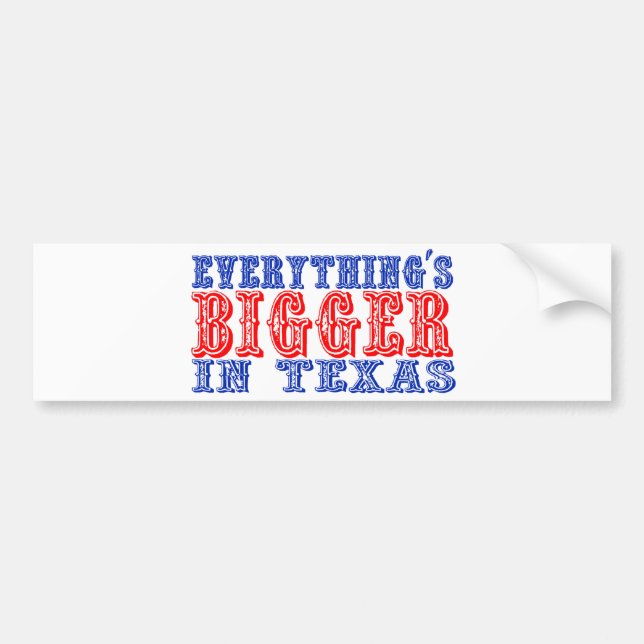 Allting är större i Texas Bildekal (Framsidan)