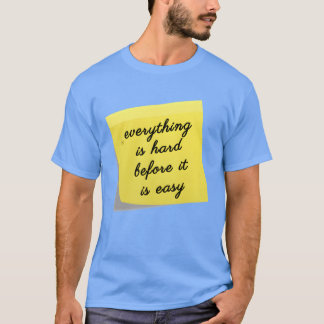 Allting är svårt inspirerande citat retro t shirt