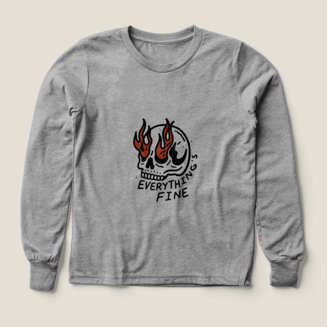 Allting Bra Skull T Shirt (Design framsida)