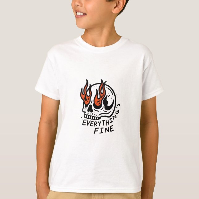 Allting Bra Skull T Shirt (Framsida)