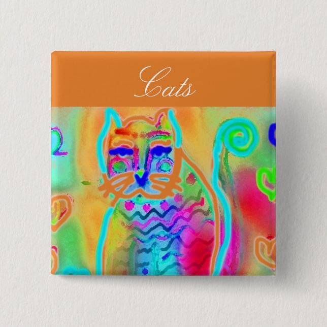 Allting Cats Juvelry Button Knapp (Framsida)