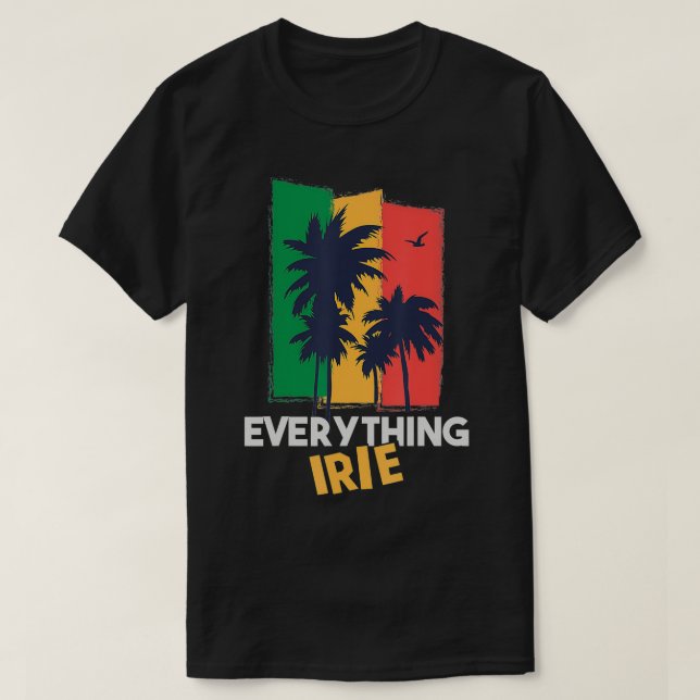 Allting Irie Reggae Theter Jamaican T Shirt (Design framsida)