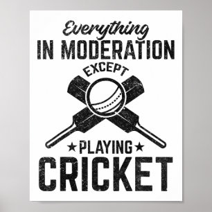 Allting med måtta förutom att spela cricket poster