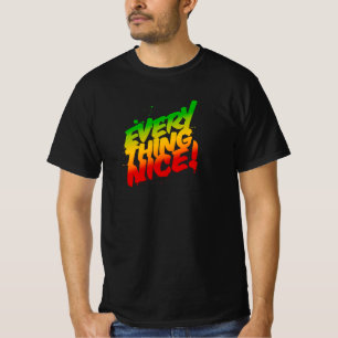 Allting Nice Rasta Typography Reggae T-Shirt
