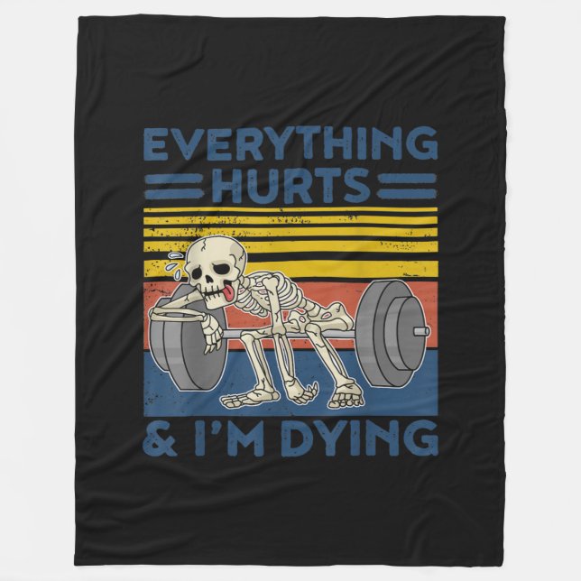 Allting Ontr Weightlift Ness Gym Gift Fleecefilt (Framsidan)