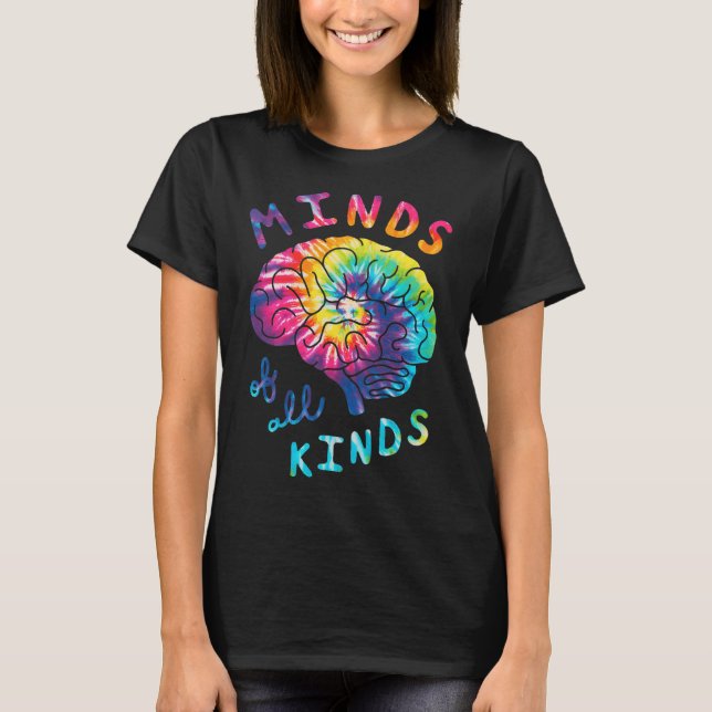 Allting slags nytänkande: "Tie Dye Autism A" T Shirt (Framsida)