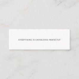 Allting utvecklas perfekt| Påminnelsekort Lojalitetskort