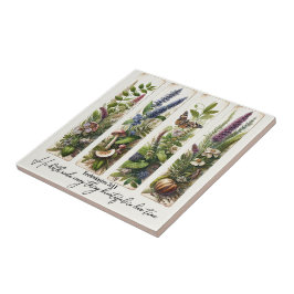 Allting vackert i hans tid botaniska kakelplatta