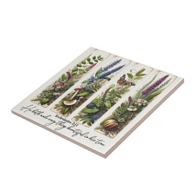 Allting vackert i hans tid botaniska kakelplatta (Sidan)