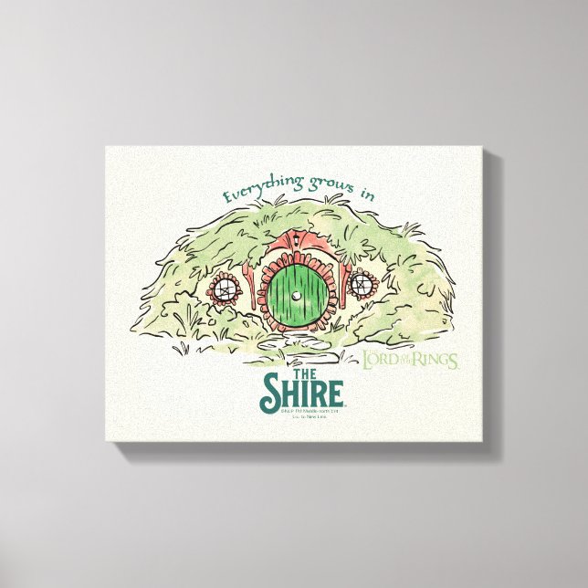 Allting växer i THE SHIRE™ Canvastryck (Framsida)