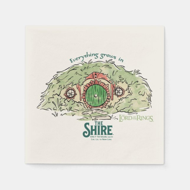 Allting växer i THE SHIRE™ Pappersservett (Framsidan)