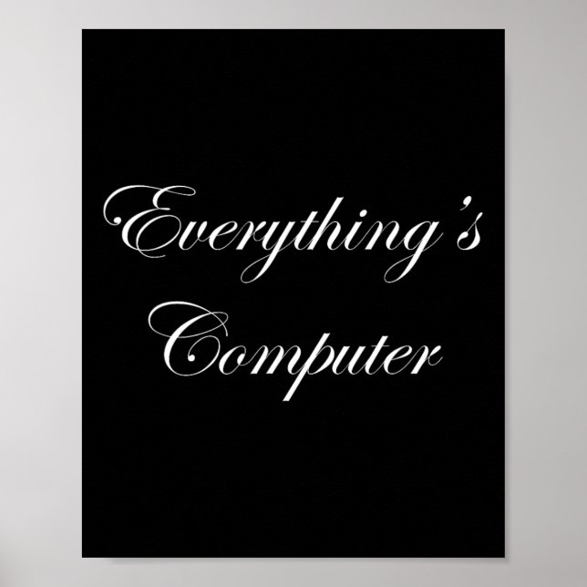 Alltings Dator I En Tesler Donald Trumps El Poster (Framsidan)