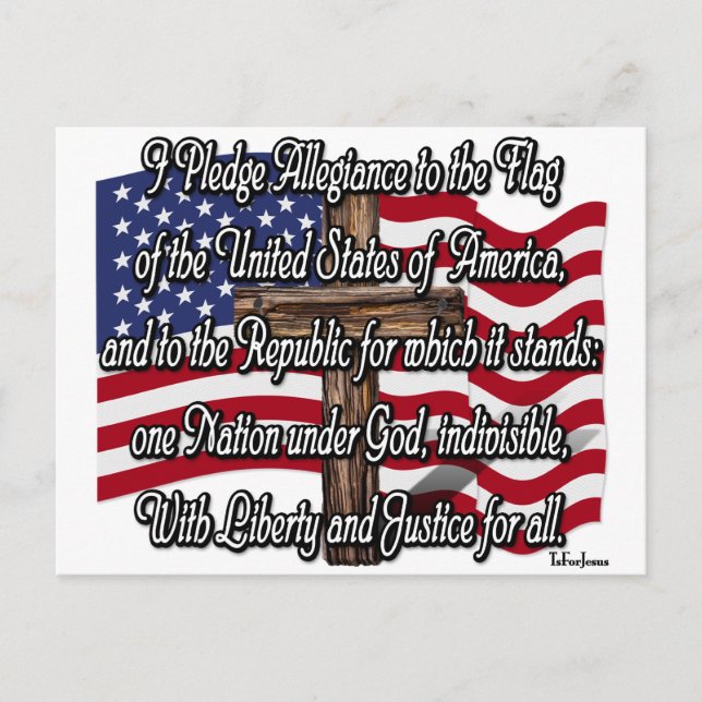 Alltrohetspension med USA Flagga och Kor Vykort (Framsida)