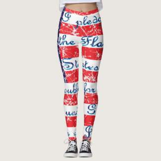 Alltrohetsplikten i USA flagga Leggings